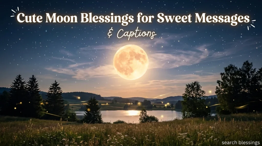 Cute Moon Blessings for Sweet Messages & Captions
