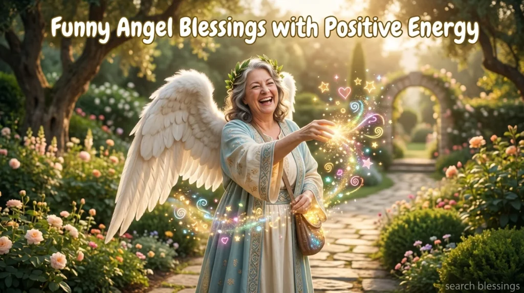 Funny Angel Blessings with Positive Energy