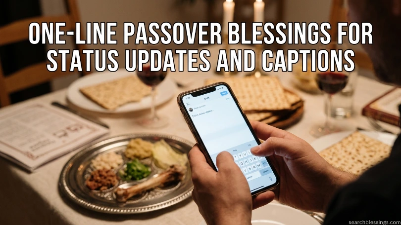 One-Line Passover Blessings for Status Updates and Captions