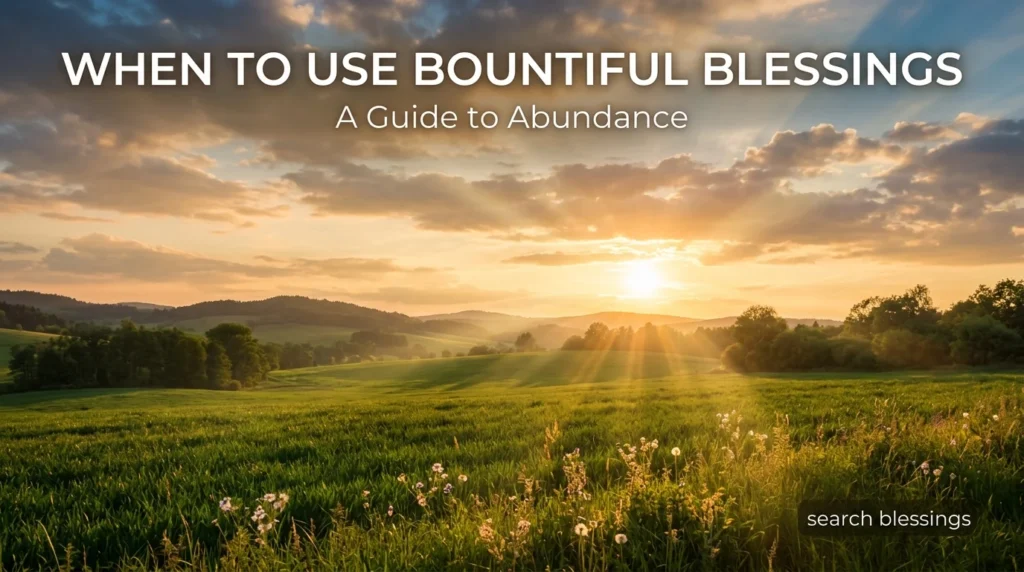When to Use Bountiful Blessings