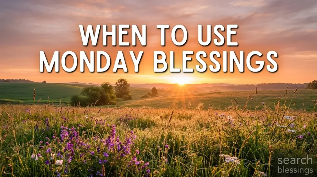 When to Use Monday Blessings
