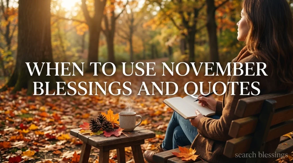 When to Use November Blessings and Quotes