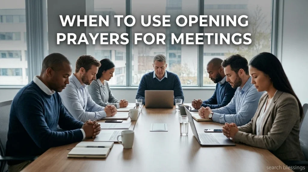 When to Use Opening Prayers for Meetings