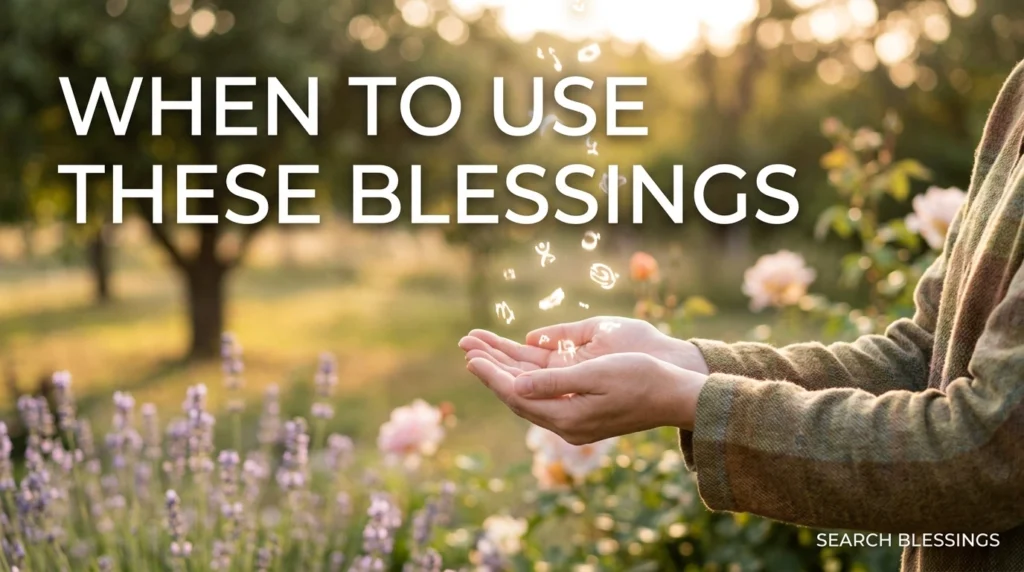 When to Use These Blessings