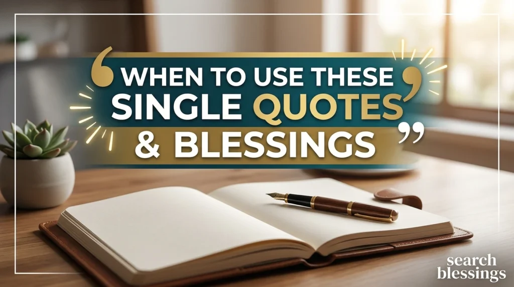 When to Use These Single Quotes & Blessings